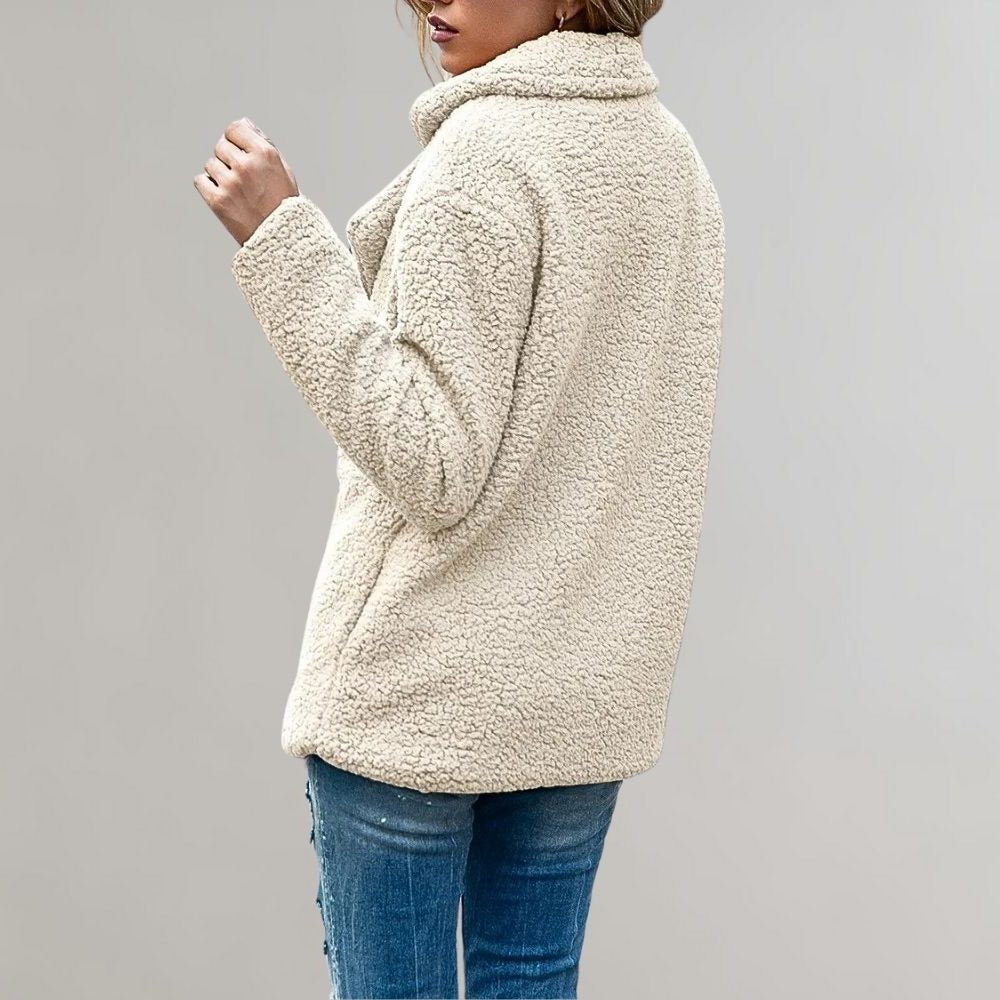 Noelia | Double-breasted teddyblazer voor dames