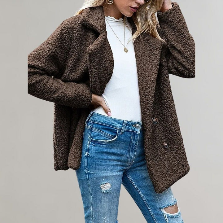 Noelia | Double-breasted teddyblazer voor dames
