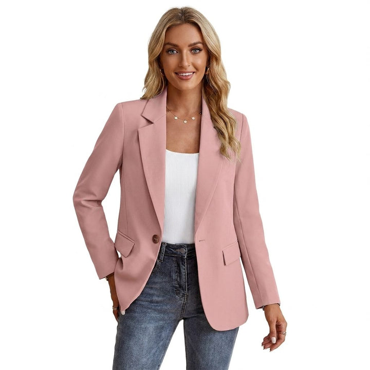 Oriane | Blazer met één rij knopen, reverskraag en gouden knoop voor dames