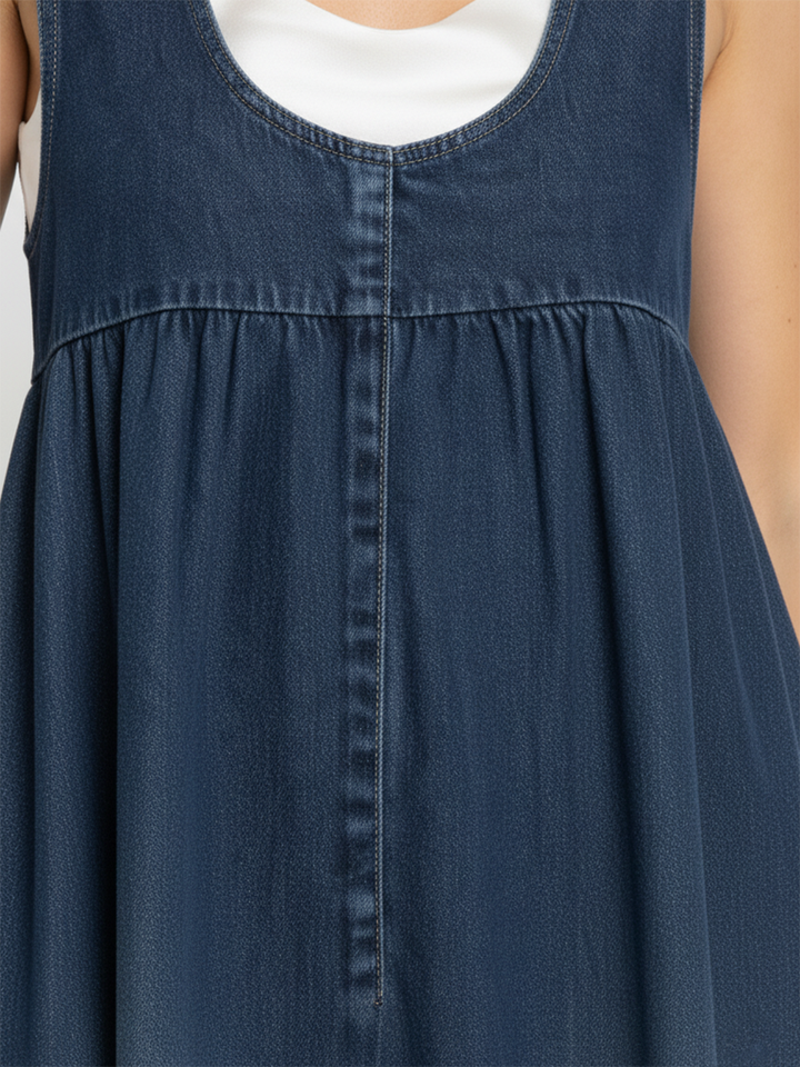 Iva - Vintage Denim Maxi Jurk