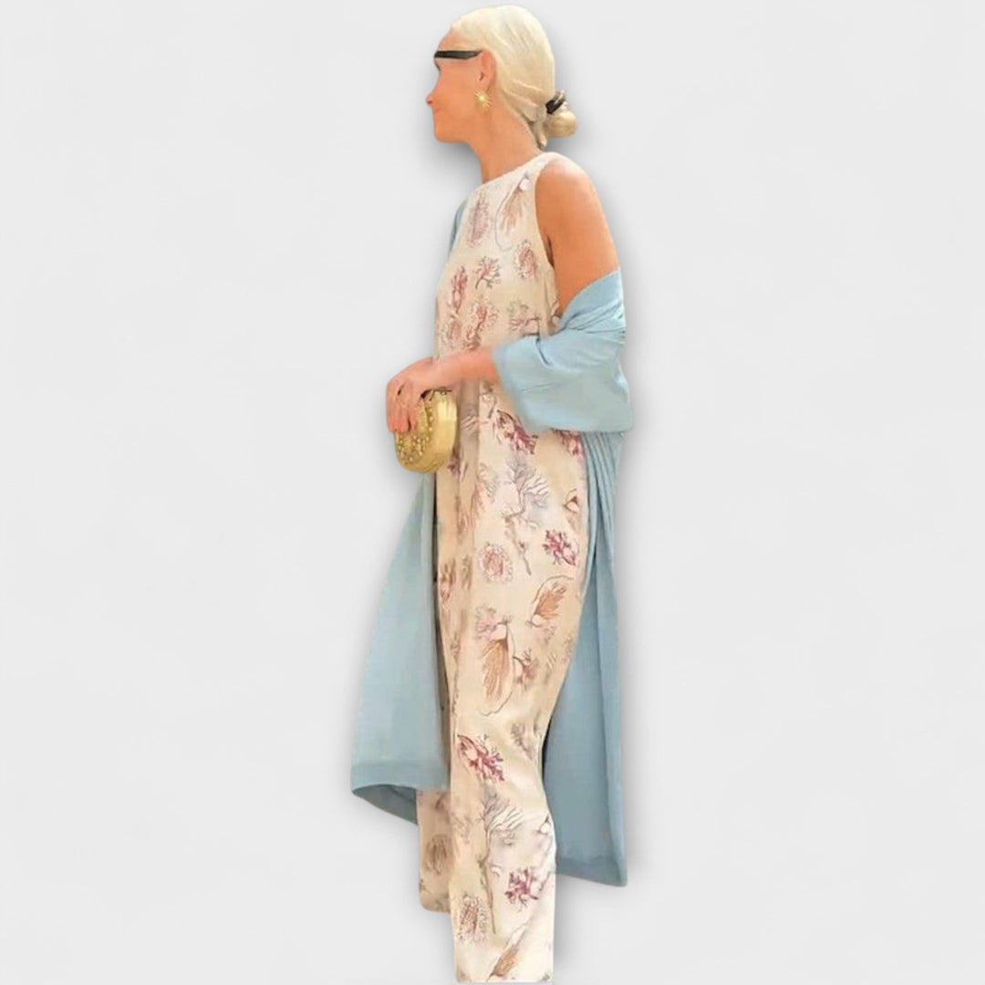 Elveria – Maxijurk met bijpassende cardigan