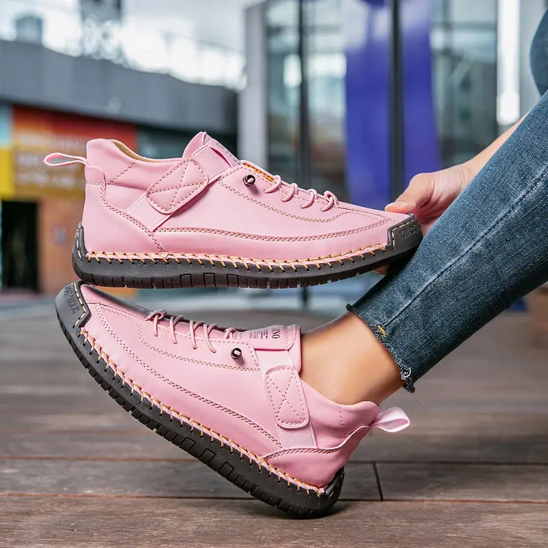 Alceste | Canvas sneakers met veters en siernaden voor dames