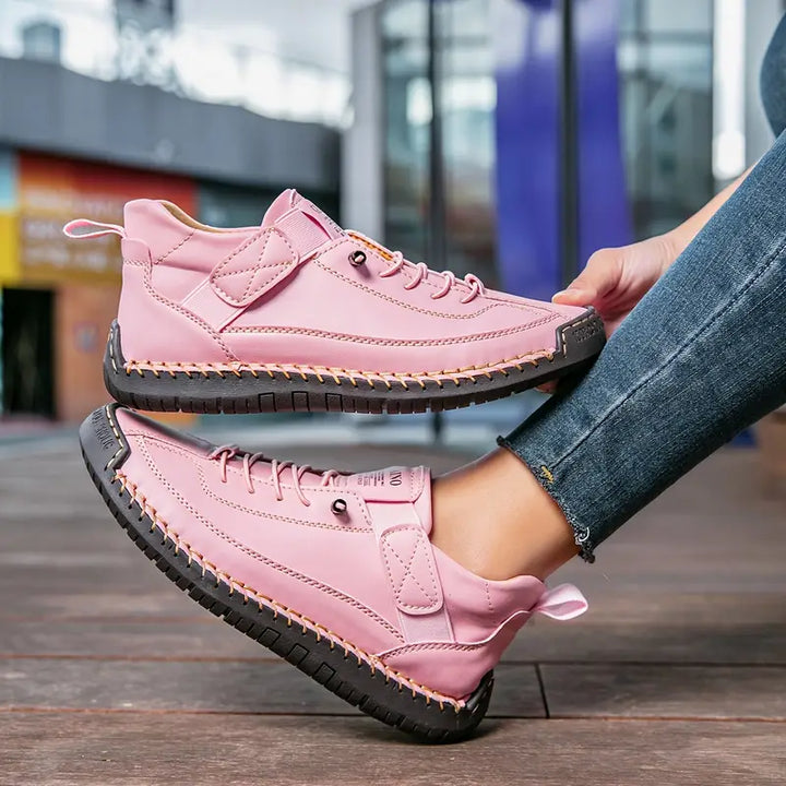 Alceste | Canvas sneakers met veters en siernaden voor dames