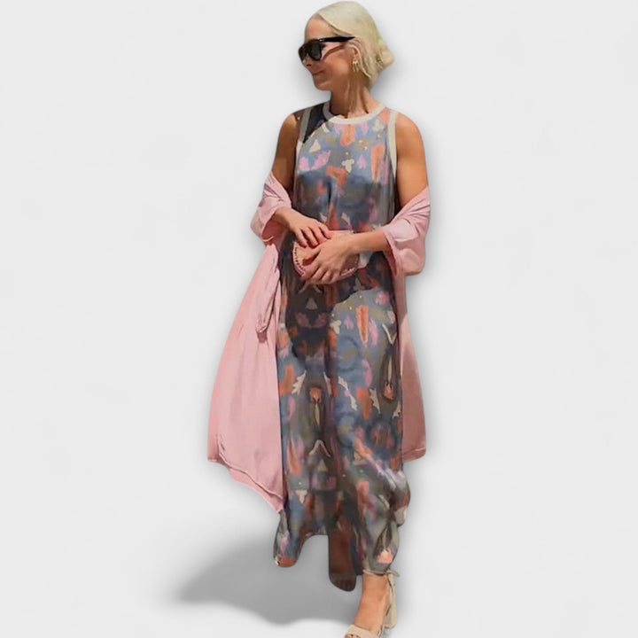 Elveria – Maxijurk met bijpassende cardigan
