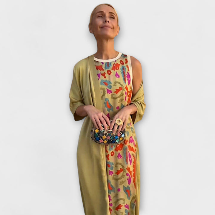 Elveria – Maxijurk met bijpassende cardigan