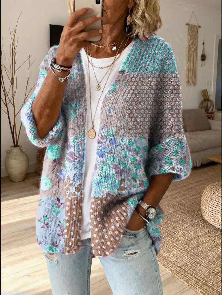 Qadira | Open patchwork-cardigan voor dames