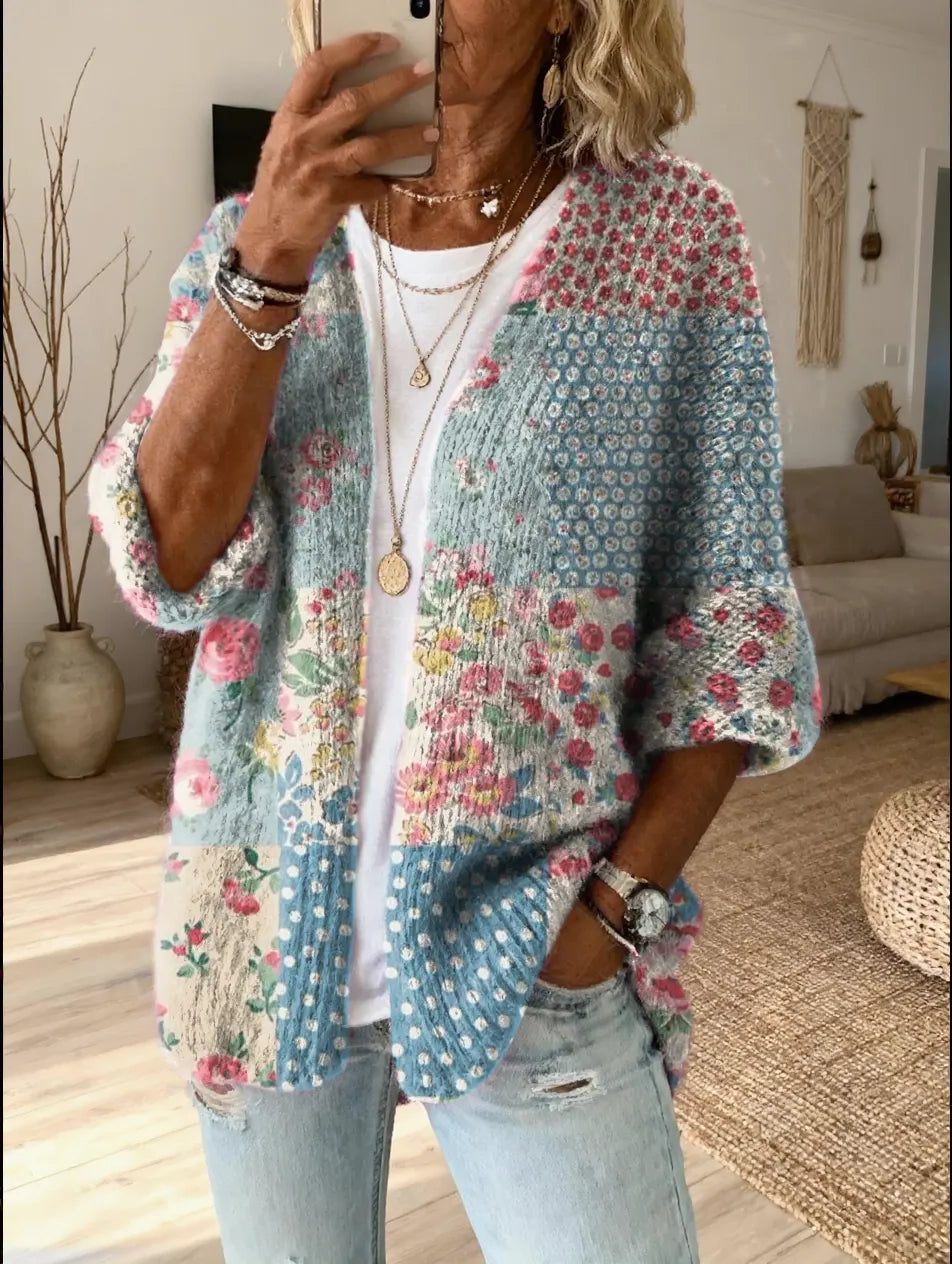 Qadira | Open patchwork-cardigan voor dames