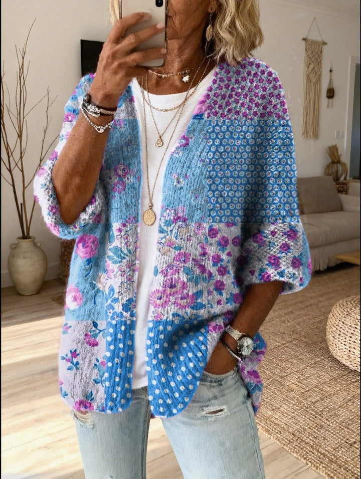 Qadira | Open patchwork-cardigan voor dames