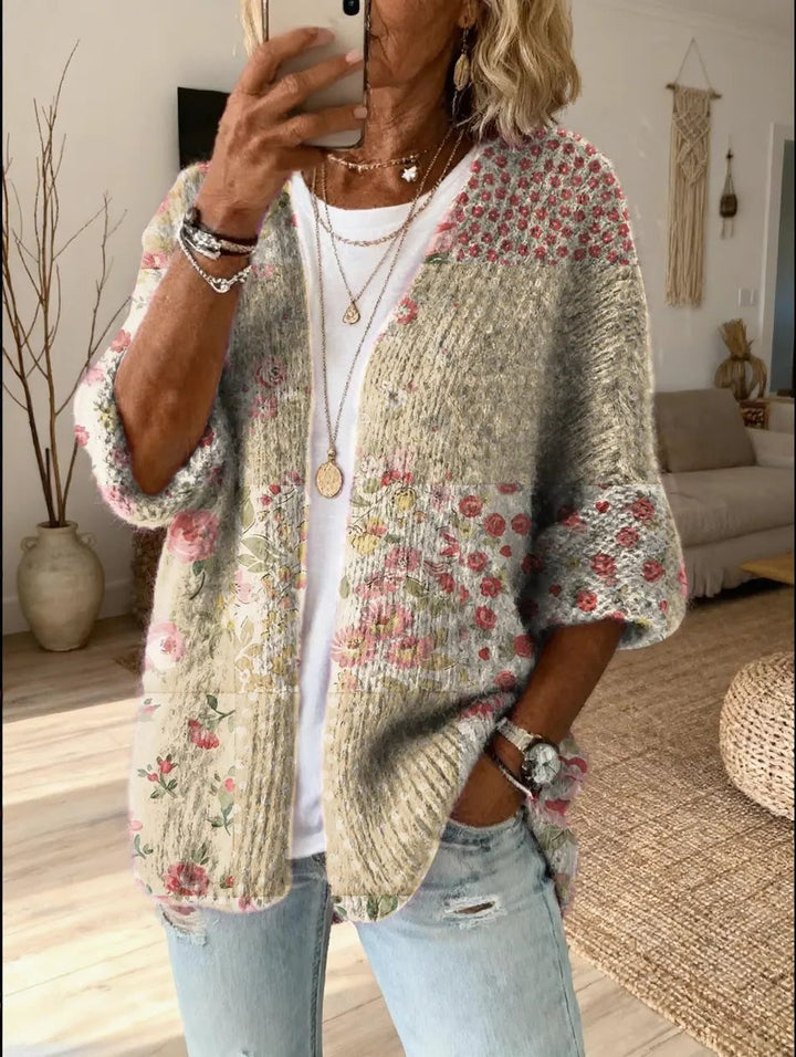 Qadira | Open patchwork-cardigan voor dames