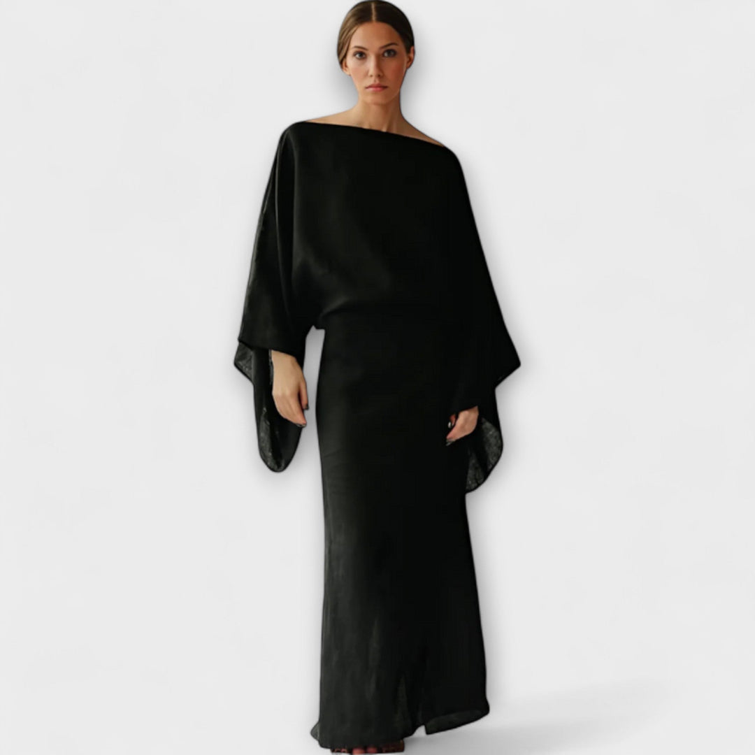 Dana - Kimono jurk van linnen en katoen
