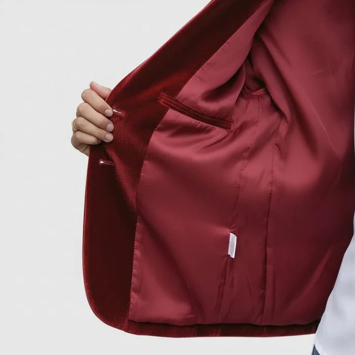 Romaine | Fluwelen blazer met reverskraag voor dames