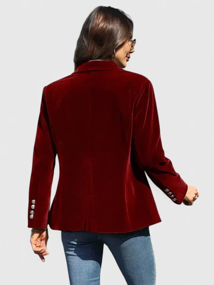Romaine | Fluwelen blazer met reverskraag voor dames