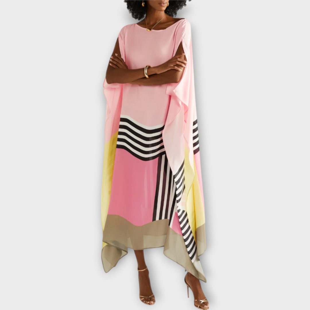 Elenora - Locker gesneden geometrische kaftan