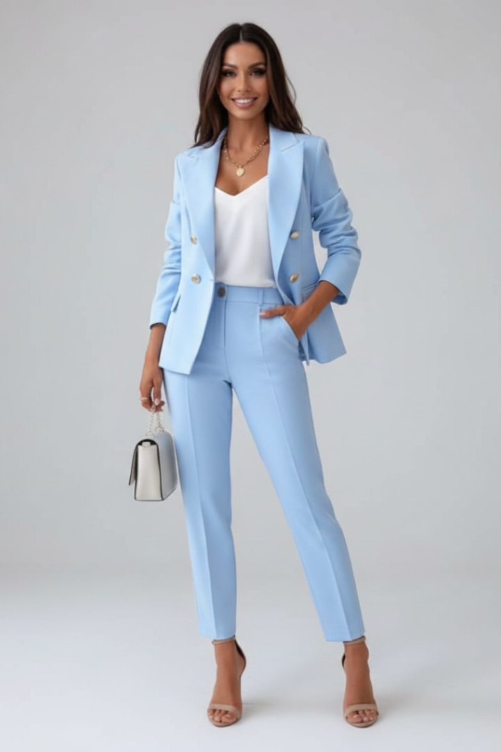 Scarlett | Double-breasted broekpak met blazer voor dames