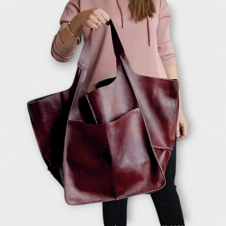 Urania | Oversized leren weekendtas voor dames