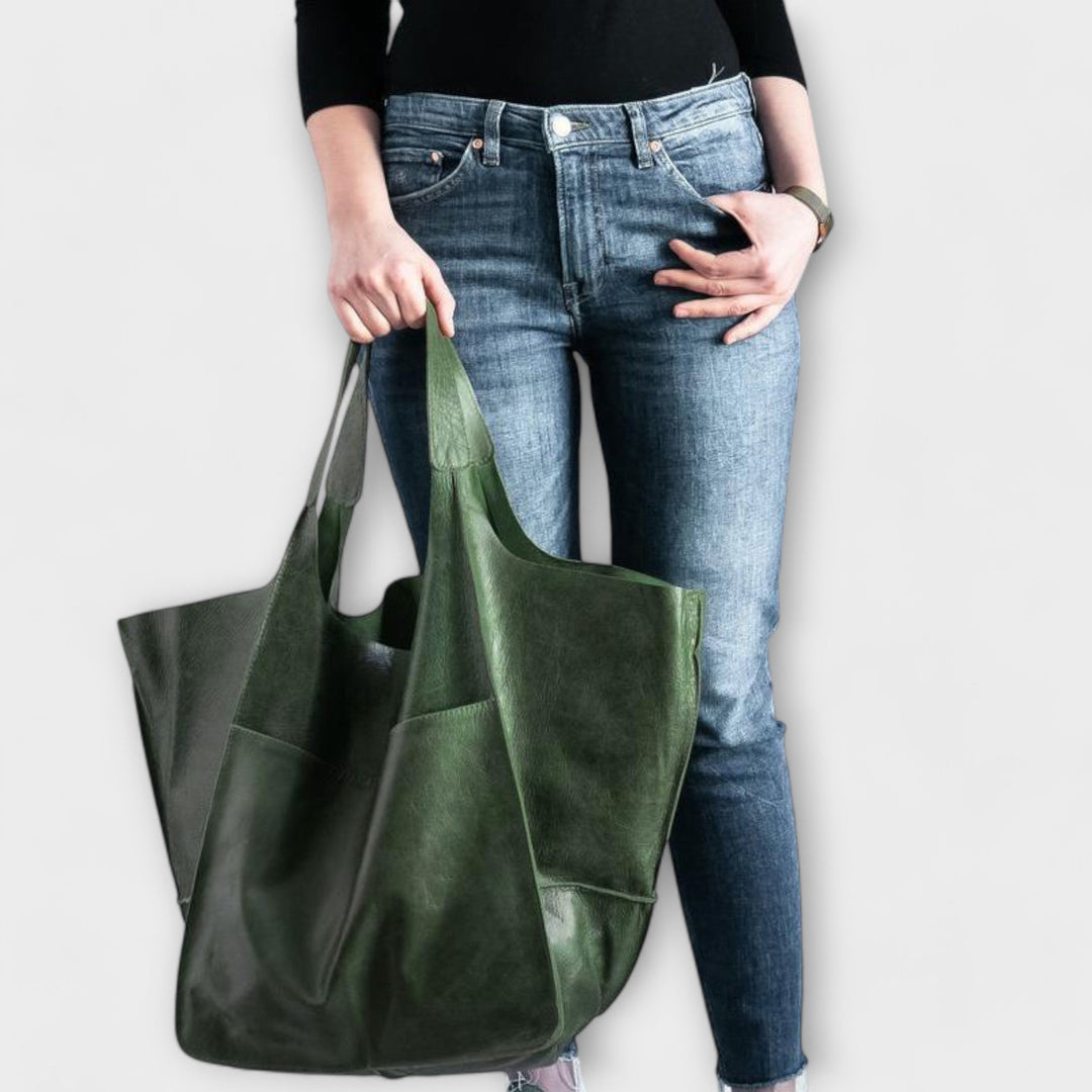 Urania | Oversized leren weekendtas voor dames