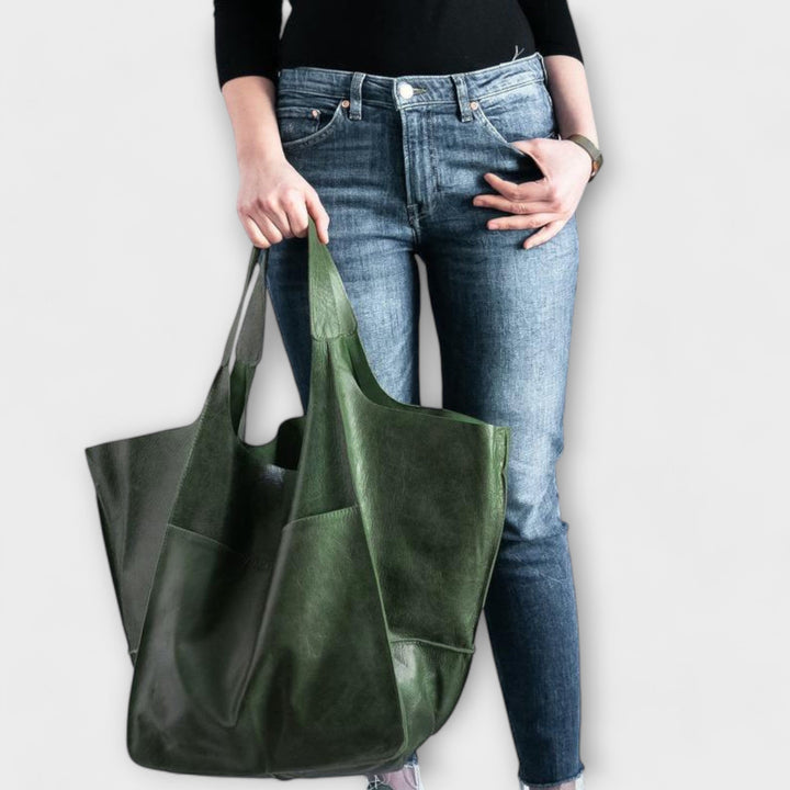 Urania | Oversized leren weekendtas voor dames