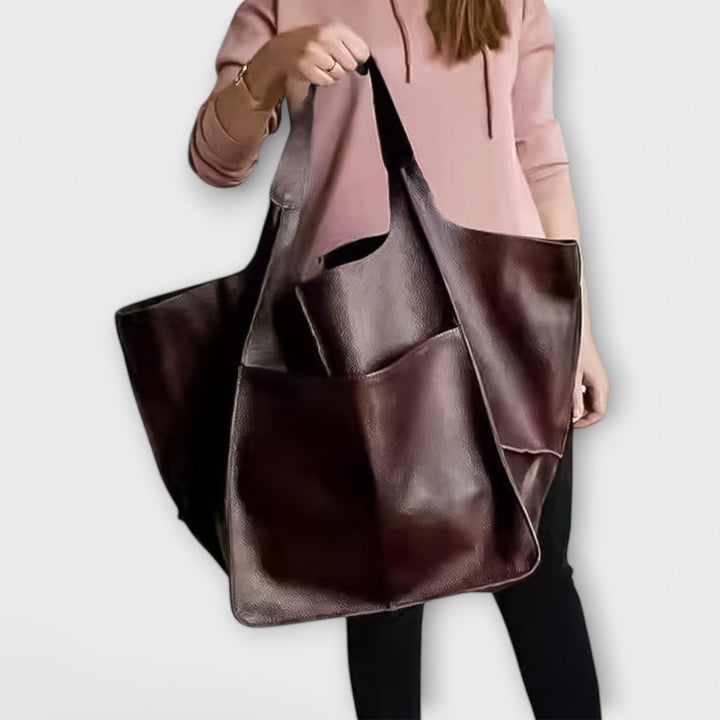 Urania | Oversized leren weekendtas voor dames