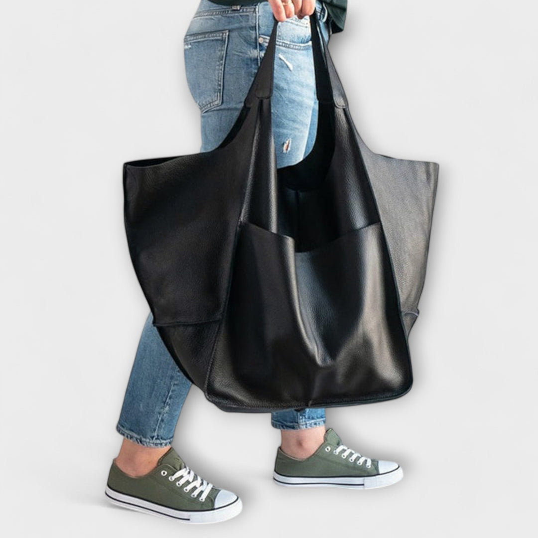 Urania | Oversized leren weekendtas voor dames