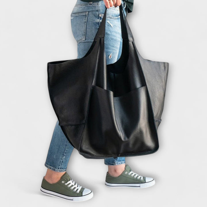 Urania | Oversized leren weekendtas voor dames