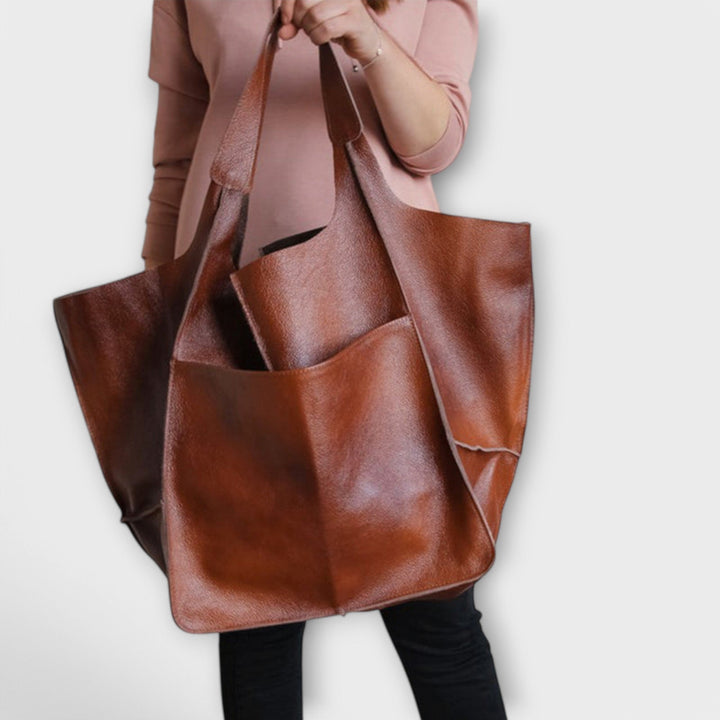Urania | Oversized leren weekendtas voor dames
