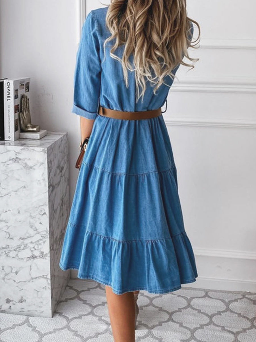 Bárbara - Casual Elegante Denim Jurk