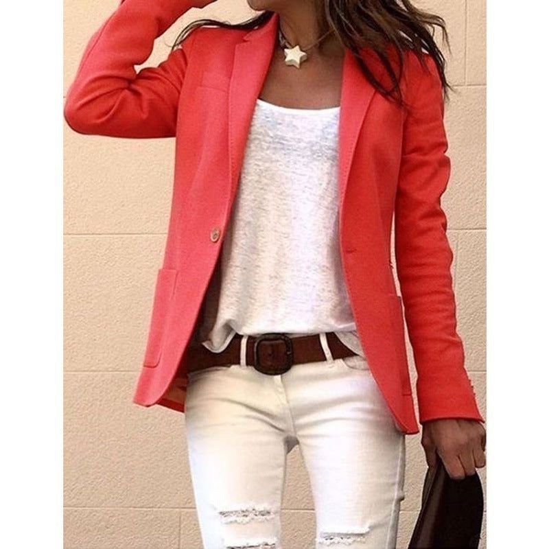 Theophania | Blazer met reverskraag en één knoop voor dames