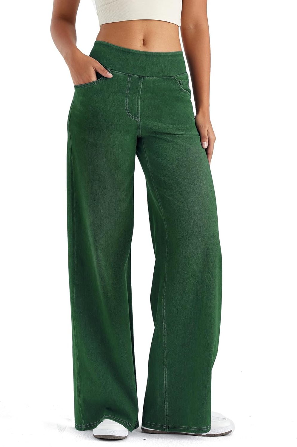Thomasina | Wijde jeans met hoge taille en elastische band voor dames