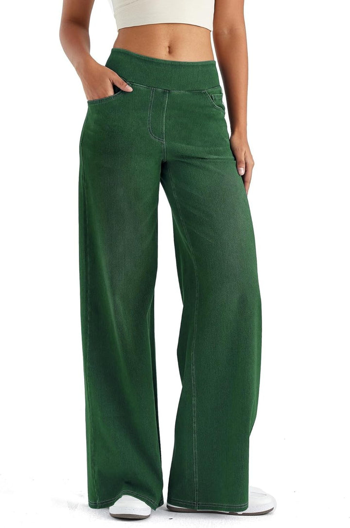 Thomasina | Wijde jeans met hoge taille en elastische band voor dames