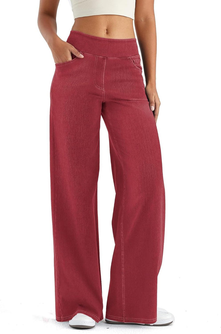Thomasina | Wijde jeans met hoge taille en elastische band voor dames